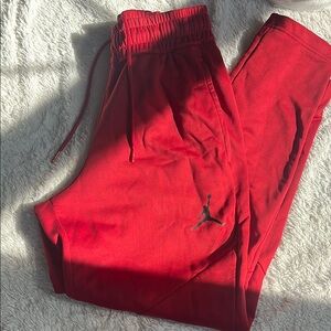 Red Jogger Pants with Logo